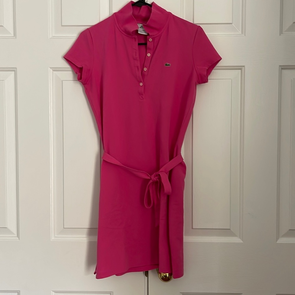 Lacoste shirt dress Pink